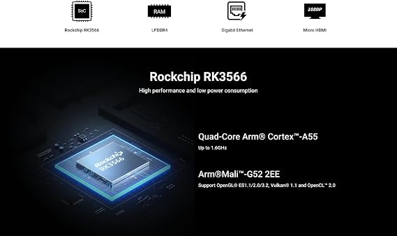 Radxa Zero 3E,RK3566,4-core CPU SBC,LPDDR4,Single Board Computer(Radxa Zero 3E 2GB with GPIO)