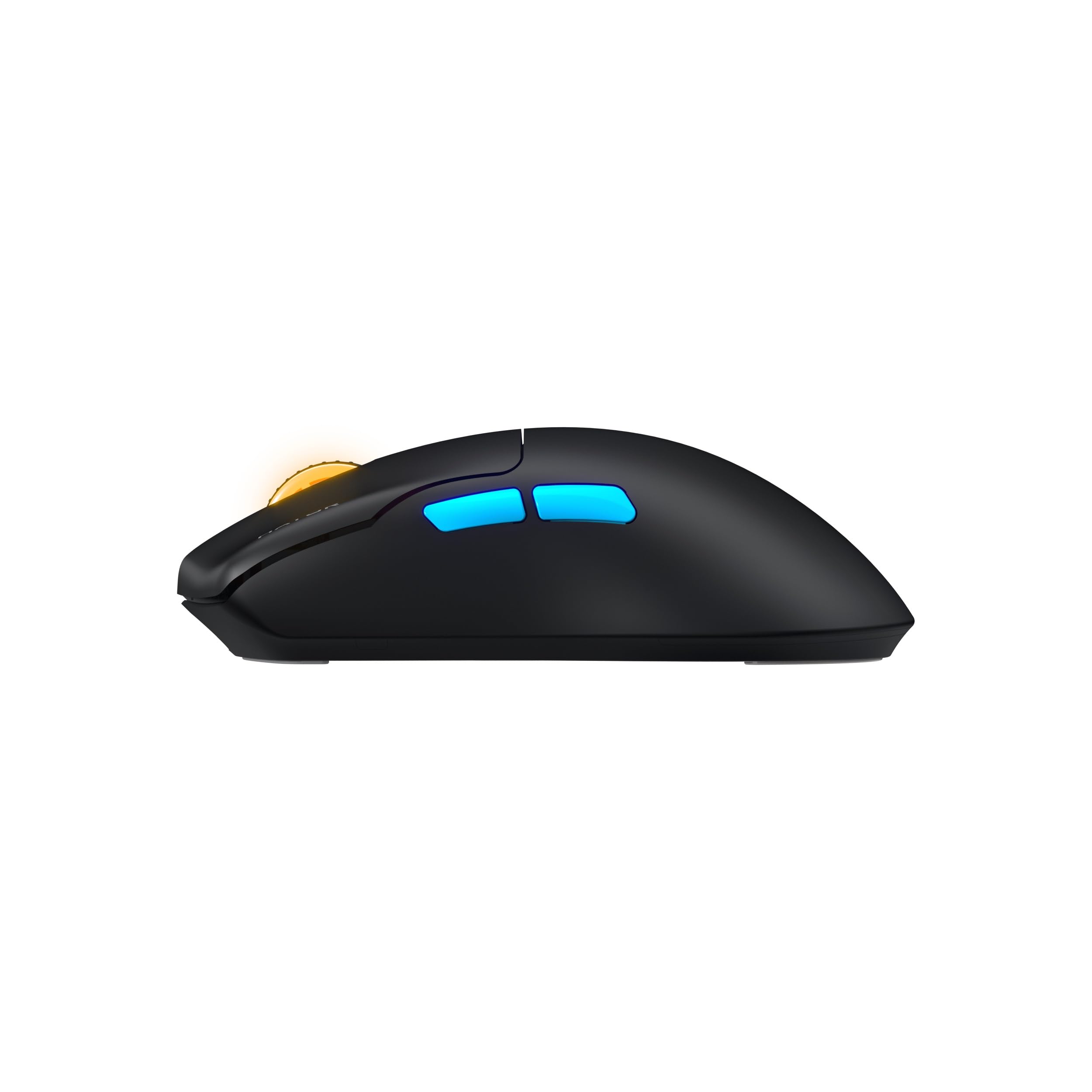 HATOR Pulsar 3 Pro Wireless Ratón Gaming inalámbrico, 65g Ultraligero, PixArt PAW3950, 30000 dpi, Optical Switches 100M, 1000Hz, 2.4GHz/Bluetooth 5.1/USB-C, PTFE Skates, 600mAh, 120h, PC/Mac (Negro)