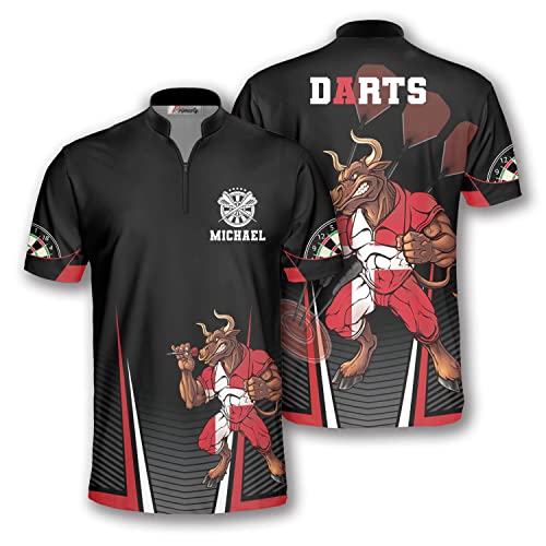 PRIMESTY Personalized Dart Jerseys for Men- Dye-Sublimated Custom Team Jerseys- Sash Collar, Size S-5XL