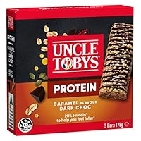 Uncle Tobys Caramel Dark Choc Protein Muesli Bars 5 Bars (40 Count, Pack of 8)