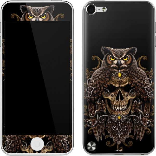 Skinit Decal MP3 Player Skin Compatible with iPod Touch (5th Gen&2012) - Originally Designed Skull and Owl by Sarah Richter Design
