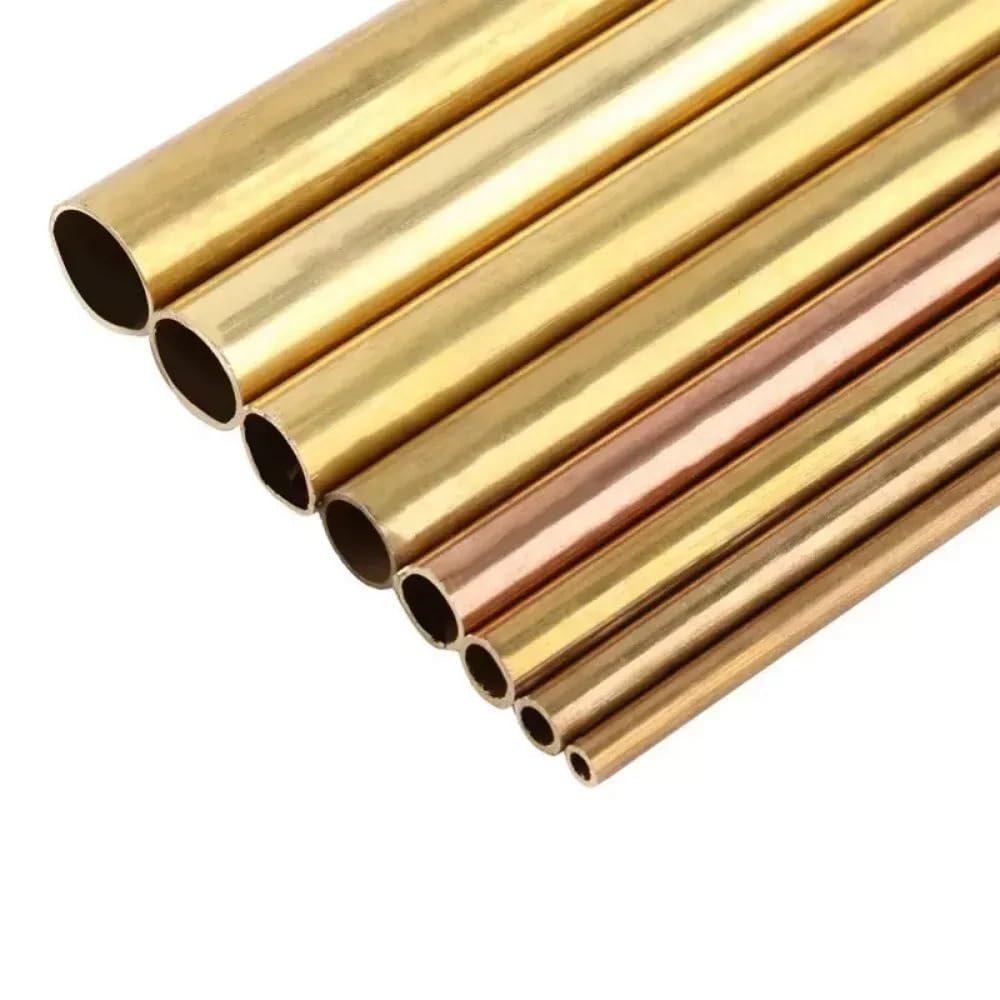 Produktbild von Modellbau Messingrohr – 2 Stück, 300 Mm Länge, Außen-Ø 3–26 Mm, Wandstärke 0,5 Mm, Gerades Rundrohr Für Hobby & Industrie