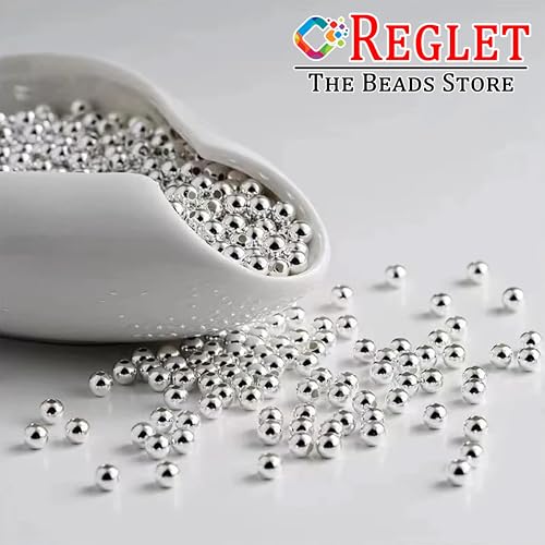 Image of 5800 Pcs Silver Pearl Beads for Jewellery Making Kit | Bead Bracelet Making for Women Girls Kids | Crystal Beads for Craft | Pearls for Craft | 4mm | 200g