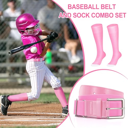 image for XZQTIVE Baseball Socks and Belt Combo Set Adjustable Softball Socks an