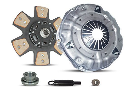 Clutch Kit Compatible With C1500 C2500 G10 G20 G30 K1500 K2500 S10 Blazer G1500 Sierra Vandura Tahoe Base 1985-1991 4.3L V6 GAS OHV (6-Puck Clutch Disc Stage 2; 11inch Clutch; 04-089CB)