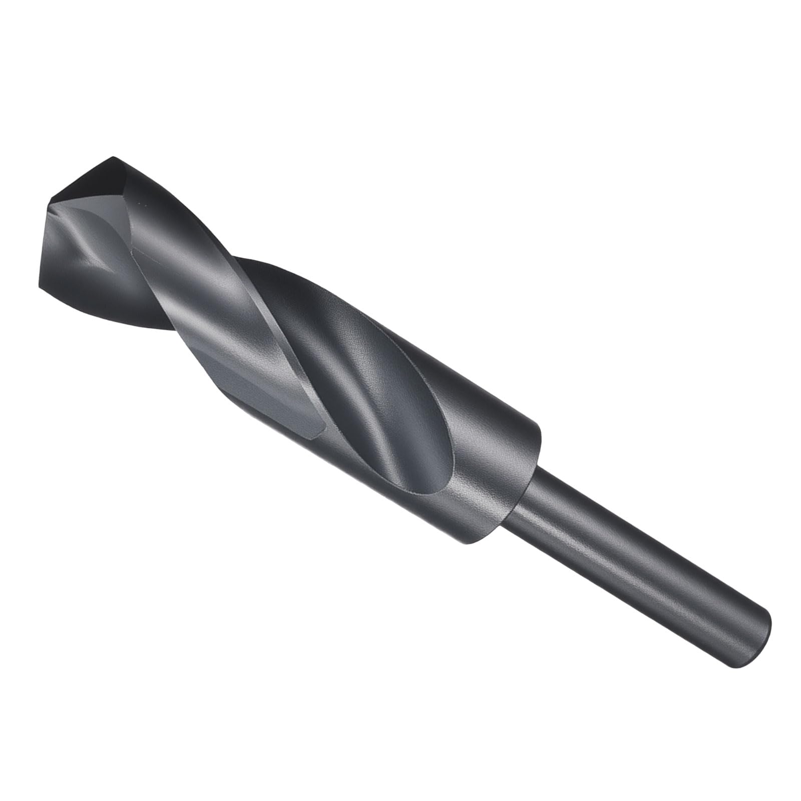 METALLIXITY Drill Bit (25mm), 1/2" Reduced Shank Round M2 High Speed Steel Bits 135-Degree Point Angle for Drilling Metal and Steel DIY Projects Nitriding Black