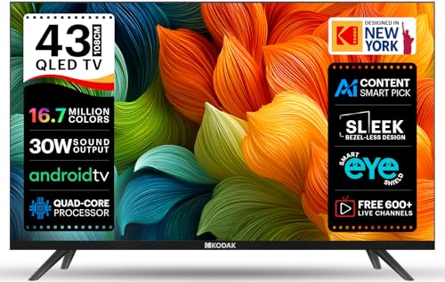 Image of Kodak 108 cm (43 inches) 9XPRO Series Full HD Certified Android LED TV 439X5081 (Black)