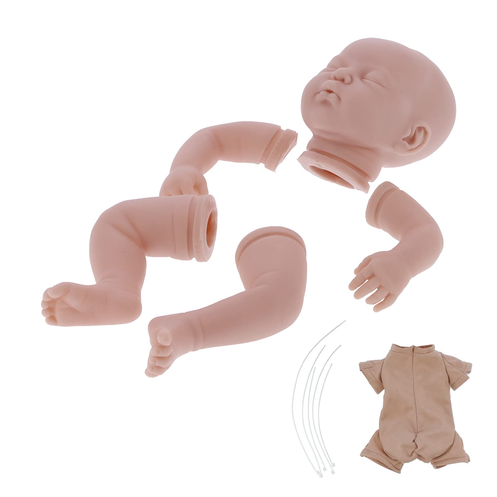 Eminchu 19 Inch Unpainted Reborn Doll Kit, Simulation Silicone Baby Doll Mold Parts with DIY Handcraft for Unique Toy