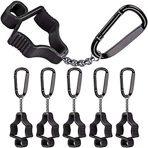 Produktbild von Handschuhhalter 2er Set – Doppelter Handschuhclip Mit Karabiner – Für Feuerwehr, Arbeiten & Outdoor – Anti-Verlust, Sicherheitsentriegelung – POM Material