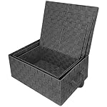 Sorbus Woven Storage Basket with Lid, Set of 3 (Gray) - Image 6
