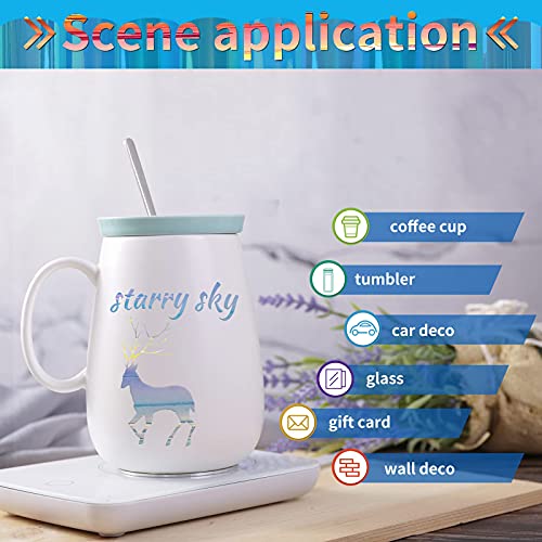 Holographic Permanent Vinyl - Adhesive Vinyl Holographic 12 Sheets Permanent Vinyl 12X12" For Cricut Bonus 2 Transfer Tape For Diy Decal Sticker Gifts For Mother's Day By Transwonder #TOP3