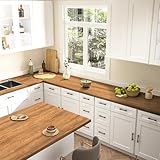 Hode Self Adhesive Wallpaper 40cm X 10m Wood Grain Brown Paper Sticky Back Plastic Roll Peel and Stick Waterproof Removable Vinyl Film for Furniture Bedroom Kitchen Wall - Image 3