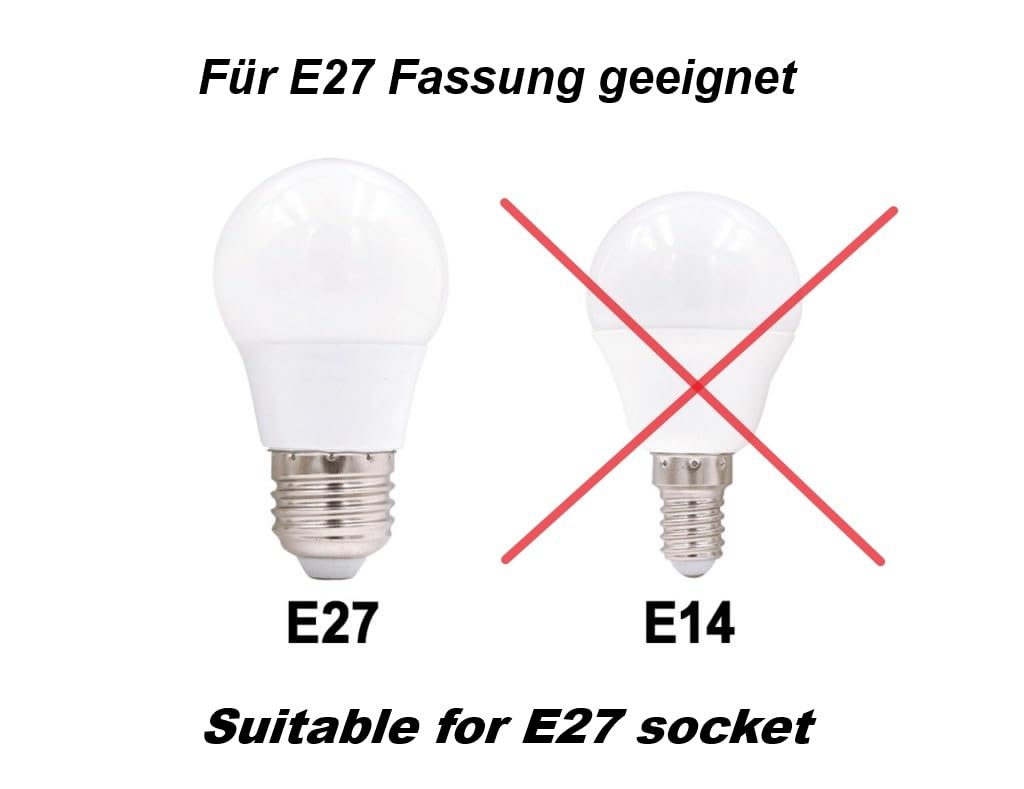 Ersatzglas Kugel Glas - Rund Lampenschirm Halbtransparent Ø 15 cm Ersatzschirm für E27 Fassung Öffnung 42mm (N840)