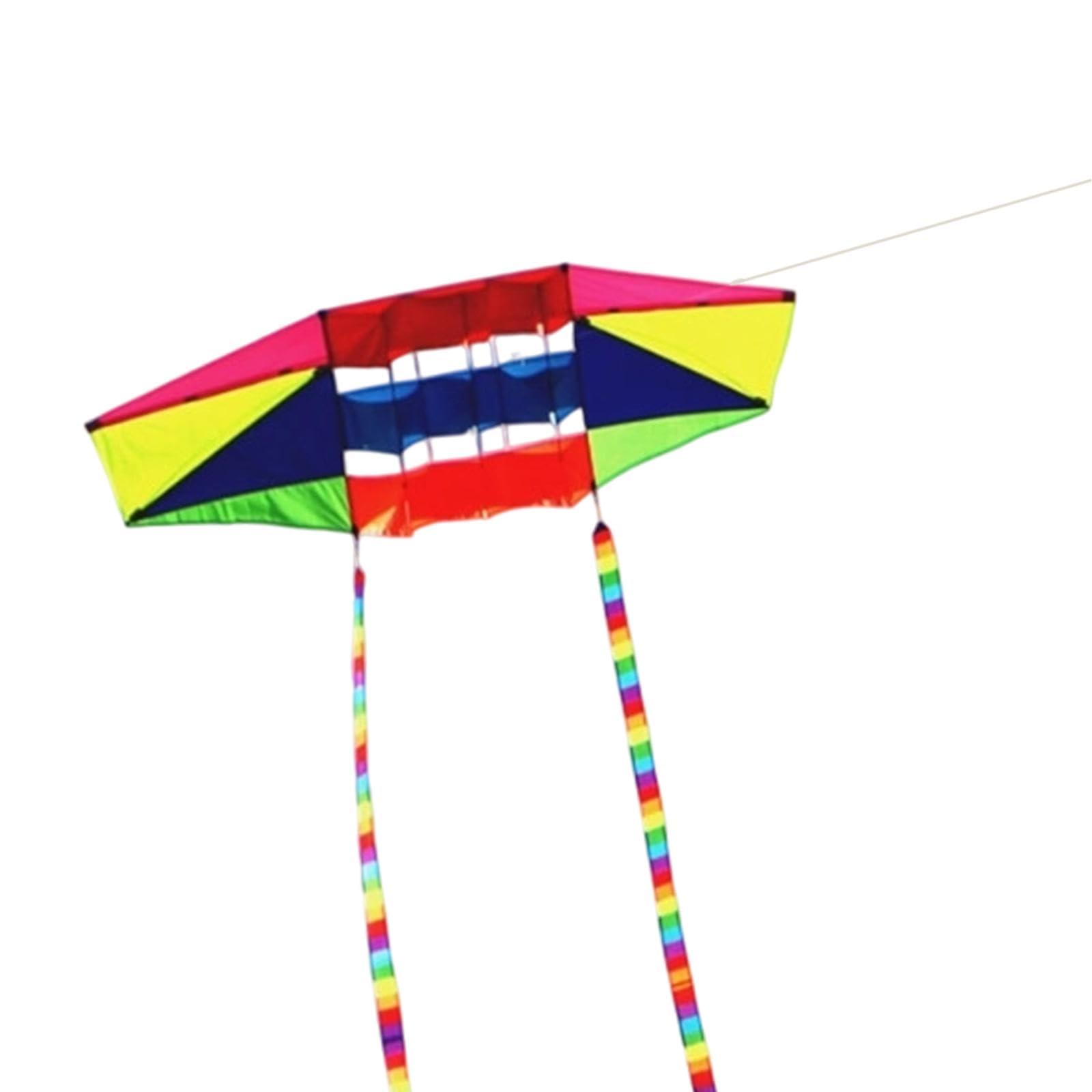 Cometa de Una Línea para Niños y Adultos, 205 cm x 80 cm (80.7" x 31.5"), Gran Envergadura, Colorida, para Playa y Deportes al Aire Libre
