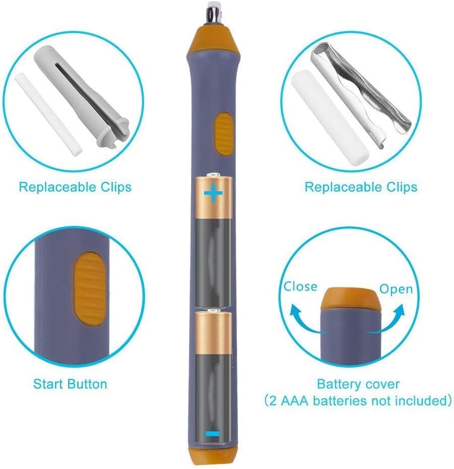 RUZARTH Electric Eraser Kit with 22 Refills (2.3mm & 5mm Sizes) | Precision Automatic Pencil Eraser for Artists, Students & Designers | Battery Operated Eraser Pen for Sketching, Drafting & Drawing 4