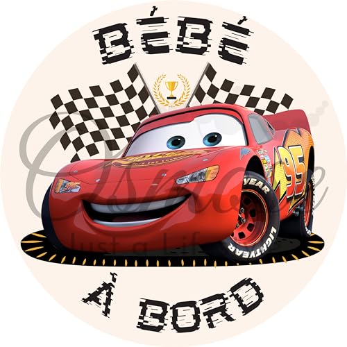 Autocollant Bébé à Bord - Bébé Flash McQueen (Cars)