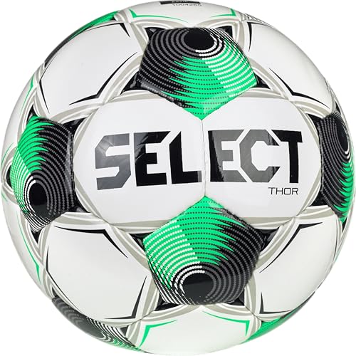 SELECT Thor Soccer Ball, White/Green/Black V25, Size 5
