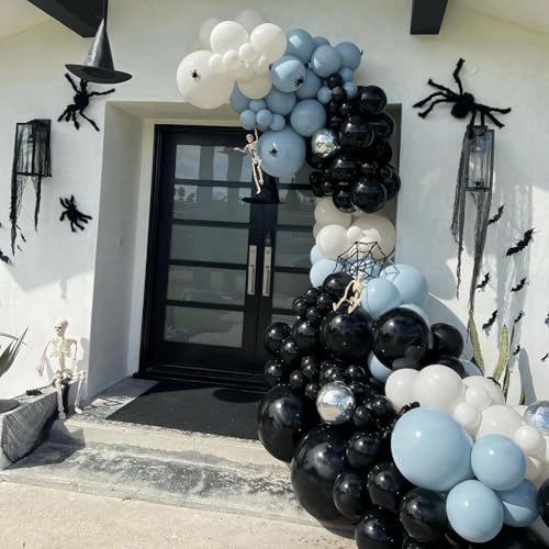 Image of Captank Black Balloons Double Stuffed Balloon Garland Arch Kit Latex Different Size 18 /12 /5 inch for Birthday Graduation Anniversary Holiday New Year Halloween Ridder Star Wars Theme Party Decorations