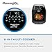 PowerXL Air Fryer Pro, Crisp, Cook, Rotisserie, Dehydrate; 7-in-1 Cooking Features; Deluxe Air Frying Accessories; 3 Recipe Books (6 Qt, Black)