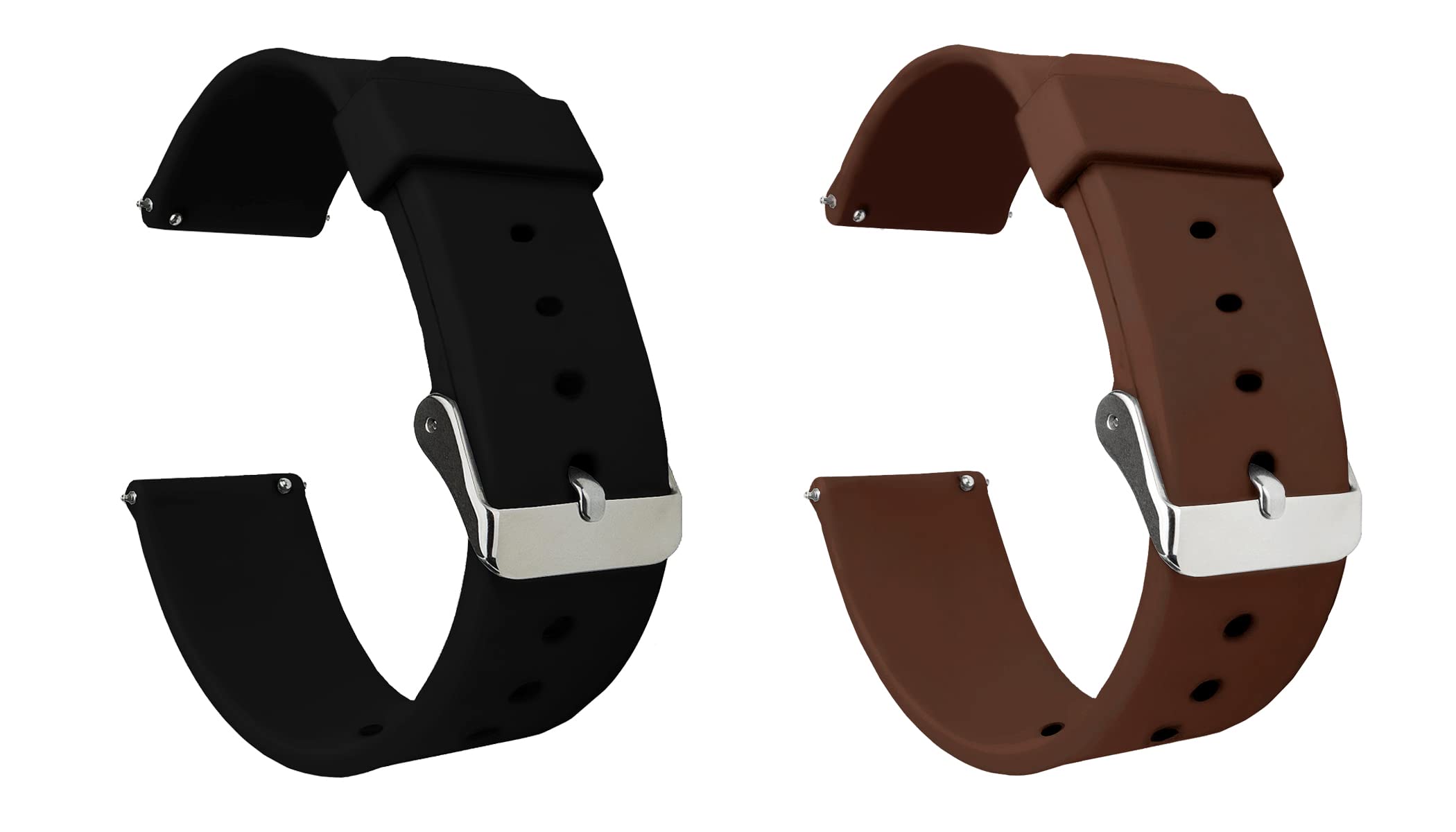 ONE ECHELON Quick Release Watch Band Compatible With Amazfit Bip 3 Pro Silicone Replacement Smart Watch Strap with Tang Buckle