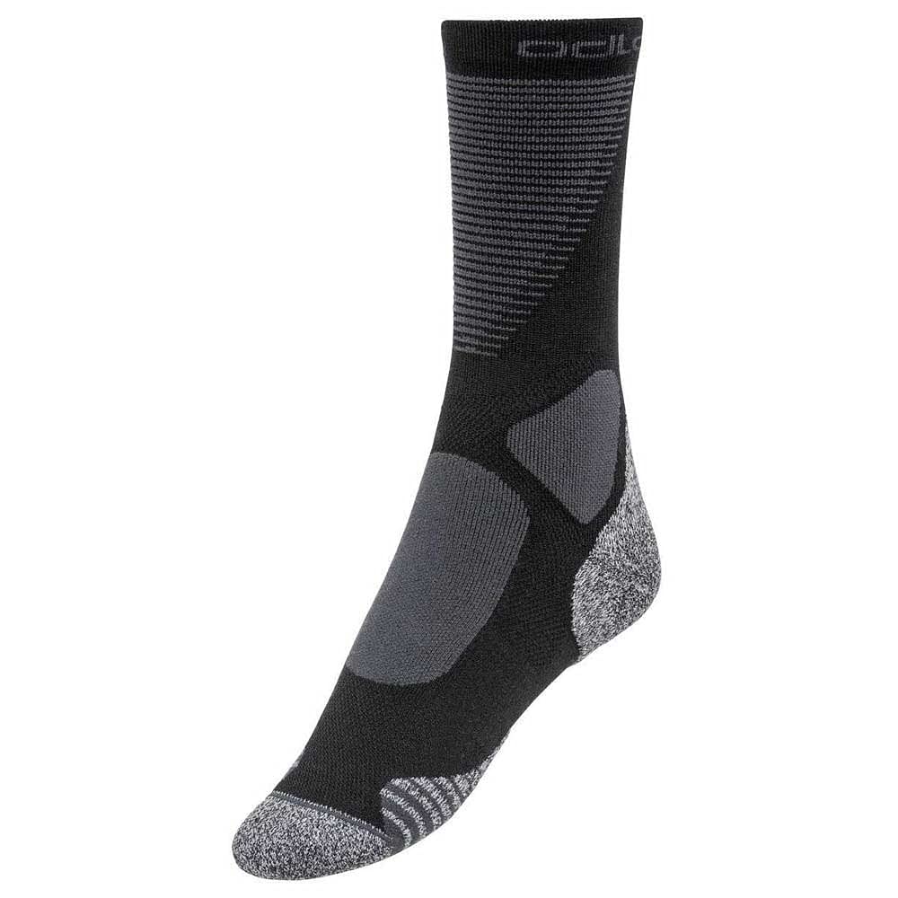 Odlo Unisex Cross-country skiing socks ACTIVE WARM XC, black - odlo graphite grey, 42-44