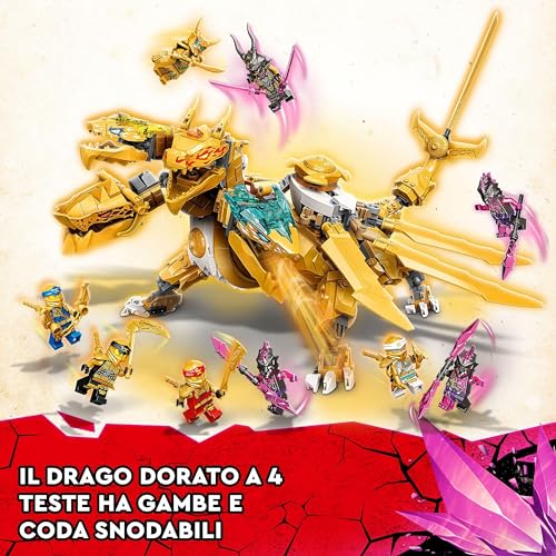 Ninjago Ultra Drago d’Oro di Lloyd, Set Serie TV Crystallized con Grande Action Figure da Costruire e 9 Minifigure, Idea Regalo, Giochi per Bambina o Bambino da 9 Anni in su 71774 - Lego - Immagine 4