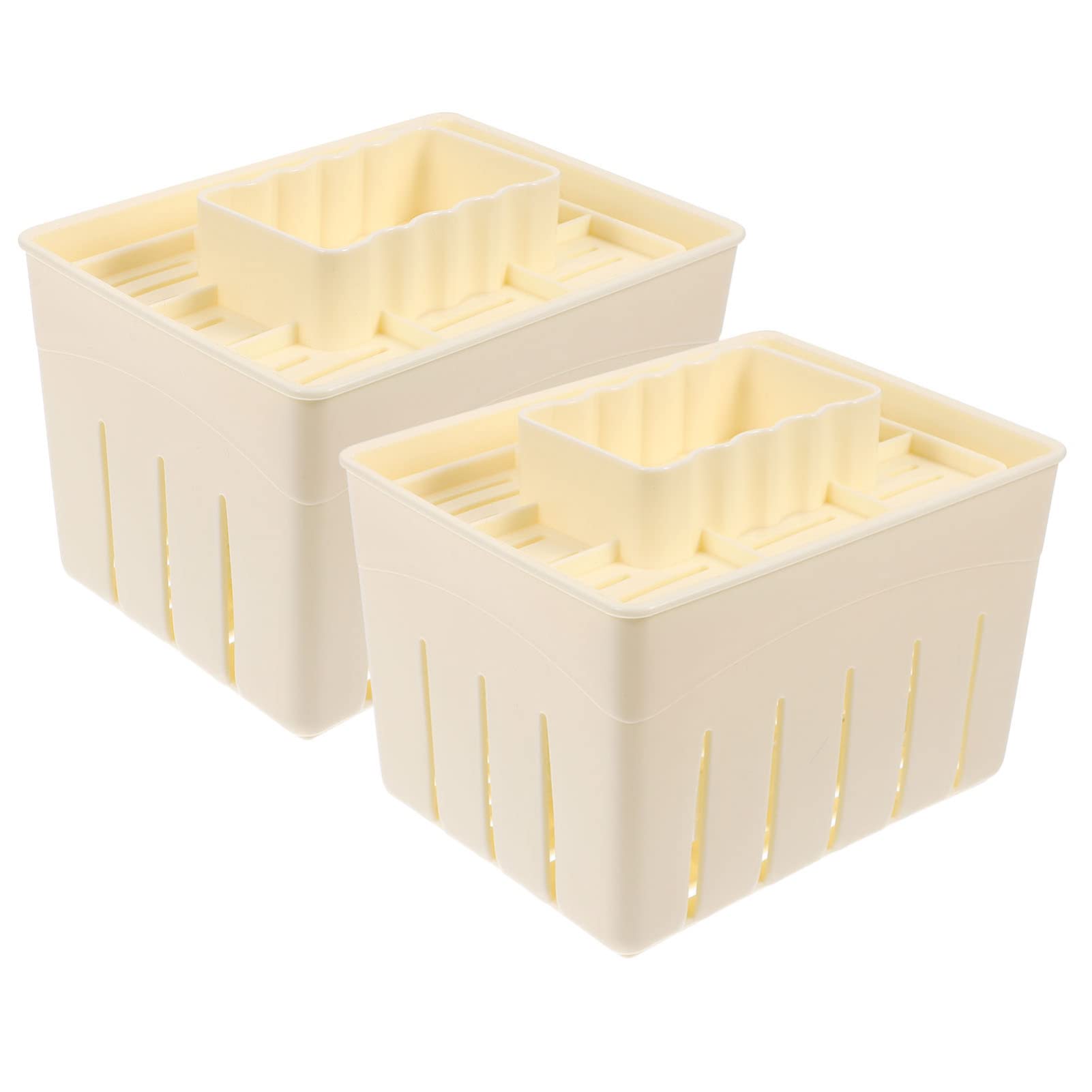 Cabilock DIY Tools 2pcs Tofu Press Diy Homemade Plastic Soy Cheese Press Molds Smooth Tofu Press Box Tofu Making Tools Improve Taste of Tofu for Home Kitchen Gadgets Tofu Maker