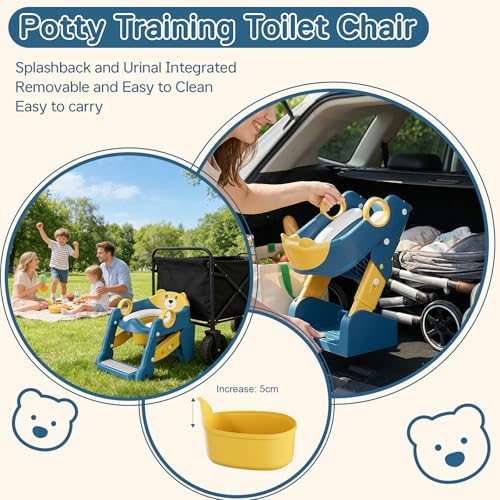 COLLEFUN 3-in-1 Potty Training Seat with Step Stool Ladder for Boys Girls — view 5