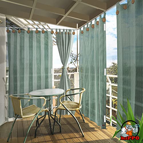 Image of HIPPO HDPE 230 GSM Outdoor Loop Curtain (Moon-Stone, 3FTX9FT, Pack of 2)