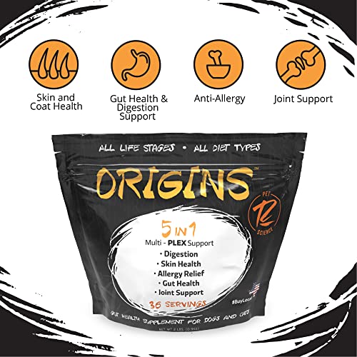 Origins 5-in-1 Dog Supplement – Powdered Food Topper w/Natural Omega 3 Fish Oil – Supports Healthy Digestion, Skin, and Coat – Helps Reduce Itching & Joint Inflammation (2 lbs) Origins 5-in-1 Dog Supplement – Powdered Food Topper w/Natural Omega 3 Fish Oil – Supports Healthy Digestion, Skin, and Coat – Helps Reduce Itching & Joint Inflammation (2 lbs)
