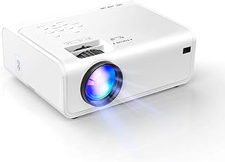 XuanPad Projector, Native HD 1080P 5G WiFi Bluetooth Projector, Outdoor Movie Projector 4K Supported Included Screen and Tripod, 4P Keystone Correction, Zoom, Mini Projector for TV Stick, Android, iOS