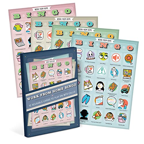 Knock Knock Work-from-Home Bingo, 12 Reusable Cards to Play for WFH Calls