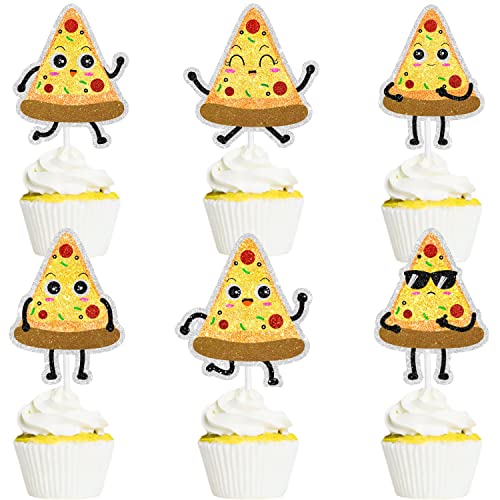 18 Pcs Sliced Pizza Theme Cupcake Toppers - Ideal For Pizza Night Parties, Pizza Theme Birthday Parties For Boys And Girls, And Baby Shower Party Decorations  #TOP23