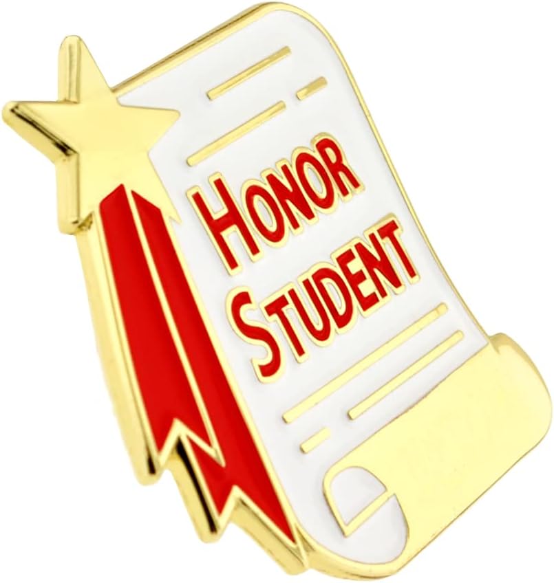 PinMart Scroll School Award Lapel Pin – Scholar Reward Pin – Student Achievement for Scholastic Excellence – Education Study Performance Honor for Pupils