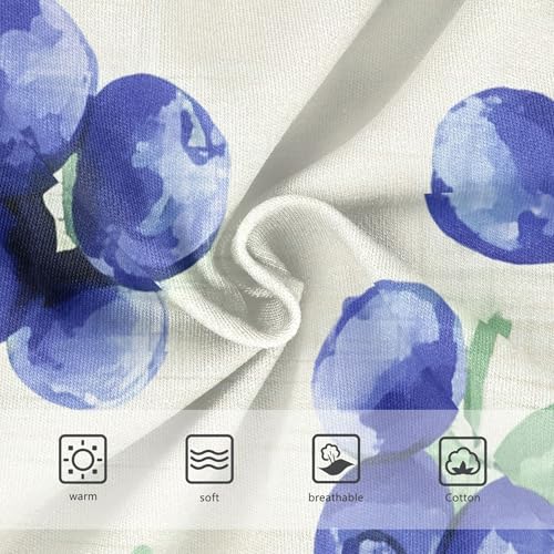 Print Girls Underwear Toddler 2t Cotton Panties for Girl Watercolor Blueberries Beige Briefs Underpants3