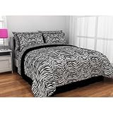 Zebra Print Complete Bed in a Bag - Size TWIN XL