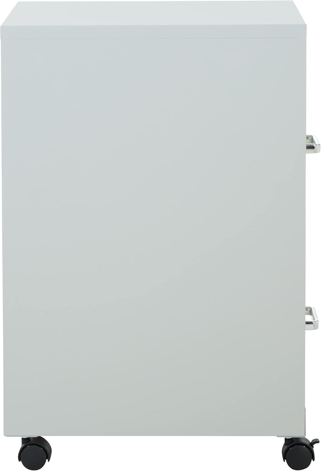 OSP Home Furnishings 2 Drawer Mobile Locking Metal File Cabinet, Grey