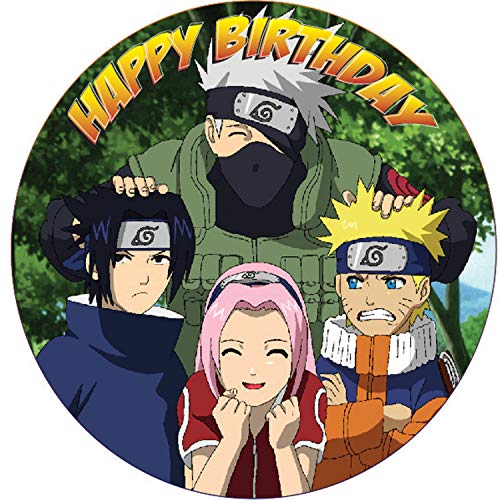 7.5 Inch Edible Cake Toppers – Anime Ninja Inspired Birthday
