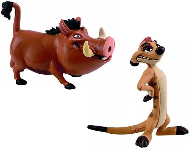 Bullyland Timon 12533 i Pumba 12534 Disney Król Lew zestaw figurek