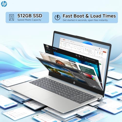 Image of HP 15.6 Touchscreen Laptop Windows 11 Pro, Intel 8-Core i3-N305 CPU, 15.6 FHD Touch, 16GB RAM, 512GB SSD, Fast Charge, Wi-Fi 6, HD Camera, Student & Business, Moonlight Blue,W /REDRAGON Accessories