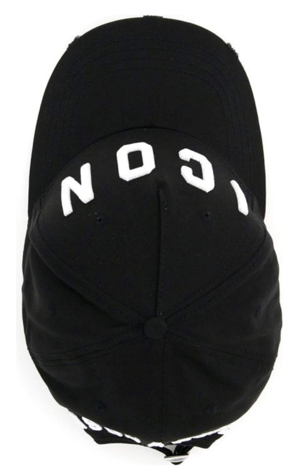 DSQUARED 2 Icon Distressed Black Cap, Schwarz , Einheitsgröße