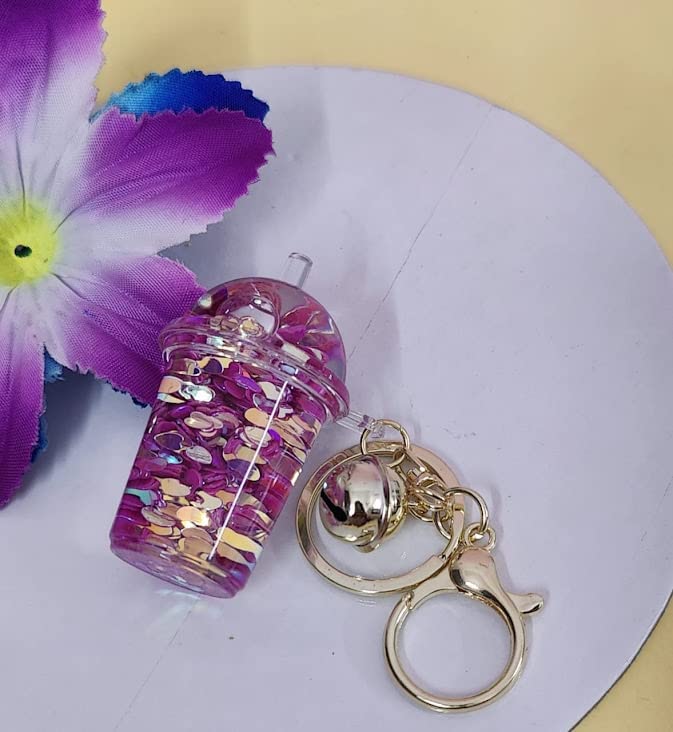AMANVANI Water Glitter Keychain For Kids Girls Keyring For Kids