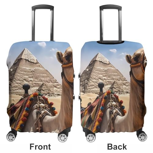 Pyramid Camel Luggage Cover, Washable Elastic Suitcase Cover Protector Fit 18-32 Inch Luggage3