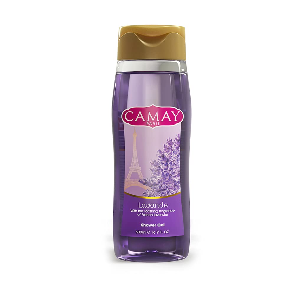 Camay Paris Lavande Body Wash Gel, French Lavender Fragrance for Men & Women, Soft & Moisturised Skin, Suitable for All Skin Types, 500 ml