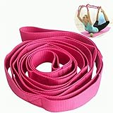 MJIYA Yoga Stretch Exercise Strap with 10 Flexible Loops Thicken Exercise Band Gravity Fitness...