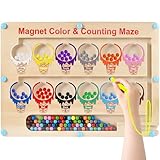 Wooderma Juguetes Niños 2 3 4 5 Años, Juguetes Montessori Laberinto Magnetico de Colores y Números con Caja Regalo, Niña y Niño, Juegos Educativos Niños o Brinquedos 2 3 4 5 Años