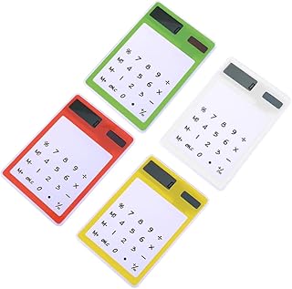 NUOBESTY 4Pcs Mini Calculadora Calculadora Calculadora Portátil Tela Sensível Ao Computador De Negócios Calculadora Transparente Calculadora Tela Sensível Ao