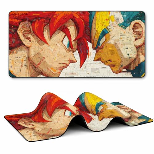 Image of ON TREND Anime Series Printed Mouse pad with Anti-fray Stitching, Waterproof Surface & Non-Slip Rubber Base Gaming Mouse Mat for Laptop, Computer & Desk (Large Extended -23x11 Inch) (Goku)