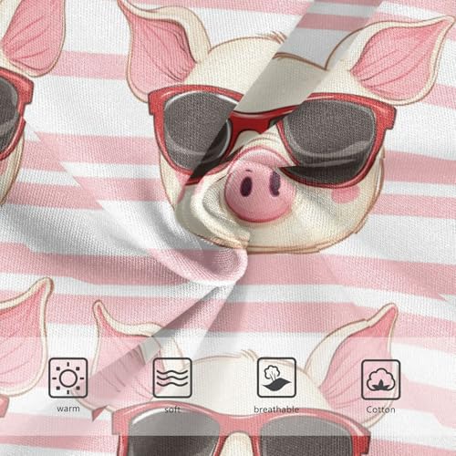 Wusikd Cute Pigs Girls' Underwear Cotton Pink Stripes Girls Briefs Soft Toddler Underwear 2T3