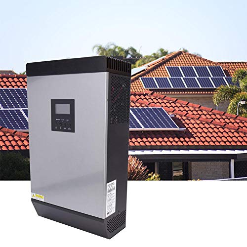 Multi-Function Hybrid Inverter, MPS-5K 5KVA 4000W Photovoltaic Solar Hybrid Pure Sine Wave Inverter Battery Charger off-grid Power Converter Power Supply Inverter with 60A 48V MPPT Controller for Home